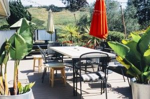 cantilever umbrella and patio set