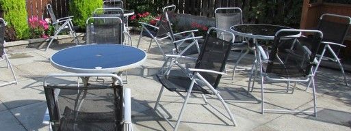 Cast aluminum outdoor furniture is a stylish option to add comfort to your patio.