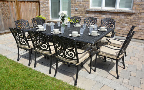 Cast Aluminum Outdoor Furniture, How To Clean Cast Aluminum Patio Furniture