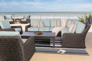 Ebel-Laurent Sectional + Trevi Chestnut