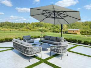 Patio with umbrella